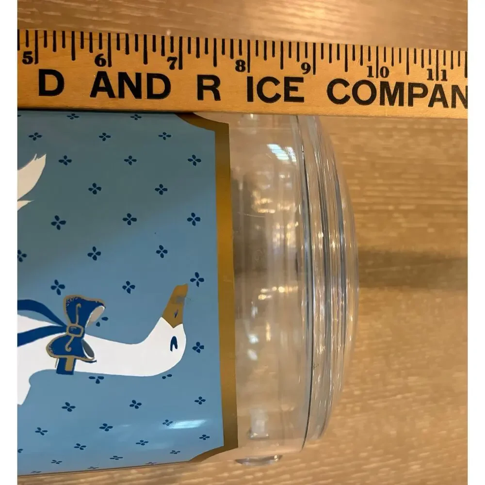 Vintage Culver Acrylic Ice Bucket Goose Blue Bow Mid Century Barware